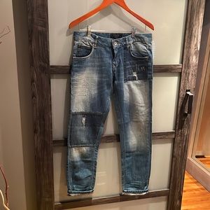 Super cute patchwork Jean Zara size 4 NWOT